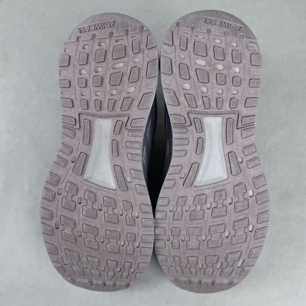 Adidas Cloudfoam Adiwear Sneaker Womens Size 2 Gray Pink White Hook Loop Closure - Picture 5 of 12